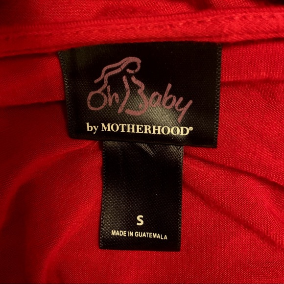 Vavoom Red Drooping Scoop Neck Top — Maternity Top with Hidden Nursing Slips - Picture 5 of 5